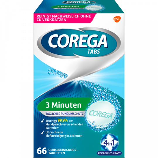 COREGA 3 Minuten Rundumschutz Tabs 66 Stück 