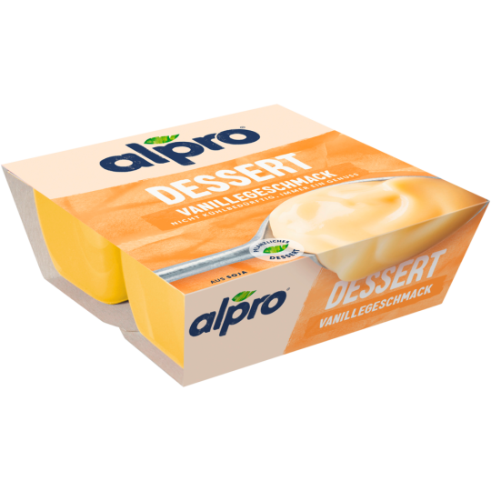 alpro Soja-Dessert Feine Vanille 4 x 125 g 