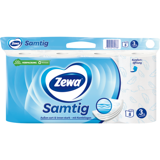 Zewa Samtig Toilettenpapier 8 x 140 Blatt 