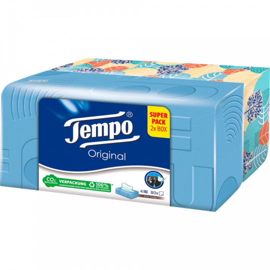 Tempo Tücher Duo Box 2 x 80 Stück 