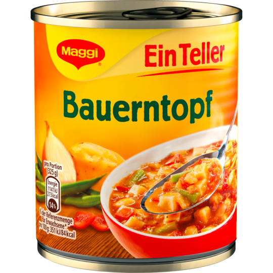 Maggi Ein Teller Bauerntopf für eine Portion 