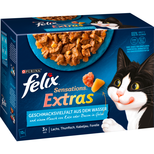 felix Sensations Extras Geschmacksvielfalt aus dem Wasser 12 x 85 g 