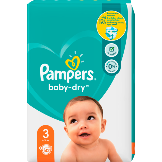 Pampers Baby Dry Midi Windeln Gr.3 6-10 kg 42 Stück 
