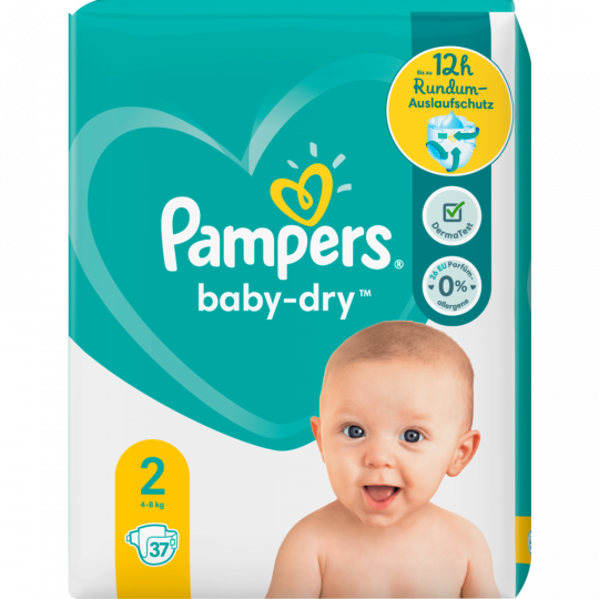 Pampers Baby Dry Mini Windeln Gr.2 4-8 kg 37 Stück 
