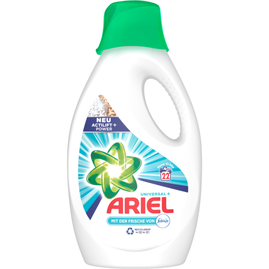 Ariel Universal Flüssigwaschmittel mit Febreze Frische 22 Waschladungen 