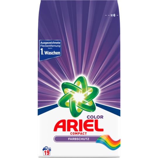 Ariel Compact Colorwaschmittel Pulver 19 Waschladungen 