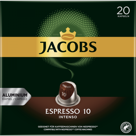 Jacobs Espresso 10 Intenso Kapseln 20 Stück 