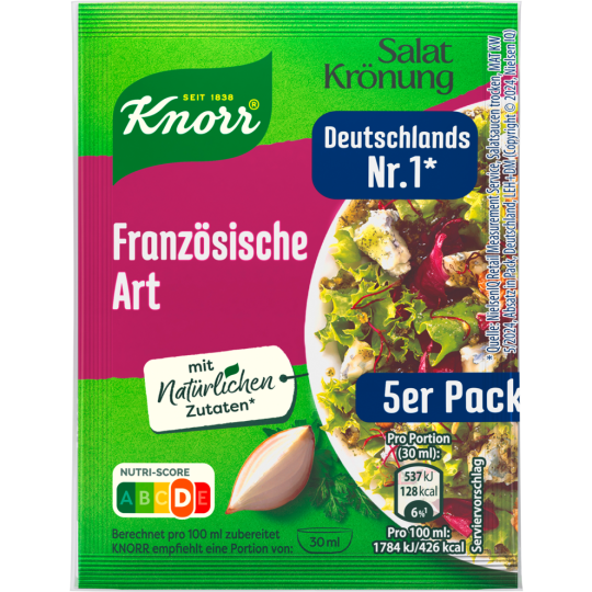 Knorr Salatkrönung Französische Art für 5 x 90 ml 