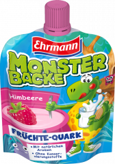 Ehrmann Robby Monster Backe Früchte-Quark Himbeere 90 g 