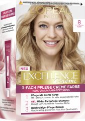 L'ORÉAL Excellence 3-fach Pflege Creme Farbe 8 Blond 