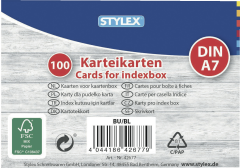 Stylex Karteikarten 100 Stück 