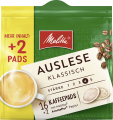 Melitta Auslese Klassisch Kaffeepads 16 + 2 Pads 