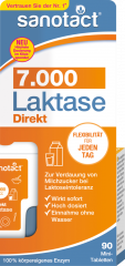 sanotact Laktase 7.000 FCC Direkt Mini Tabletten 90 Tabletten 