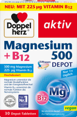 Doppelherz Magnesium 500+B12 2-Phasen Depot 30 Tabletten 
