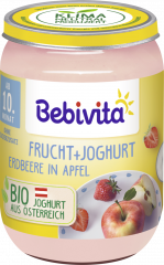 Bebivita Bio Frucht+Joghurt Erdbeere in Apfel ab 10.Monat 190 g 