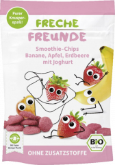 Freche Freunde Bio Smoothie-Chips Banane, Apfel, Erdbeere mit Joghurt 16 g 