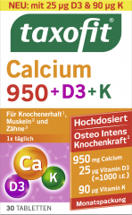 taxofit Calcium 950 + D3 + K 30 Tabletten 