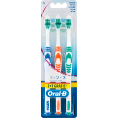 Oral-B 1-2-3 Classic Care Zahnbürsten Mittel 2 + 1 Stück 