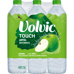 Volvic Touch Apfel-Geschmack 1,5 l - Klarsicht- / Packung 6 x          1.500L 