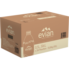evian Premium Natural Mineralwasser 0,5 l - Tray 24 x          0.500L 