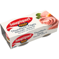 Saupiquet Thunfisch-Filets Naturale - ohne Öl 2 x 80 g 