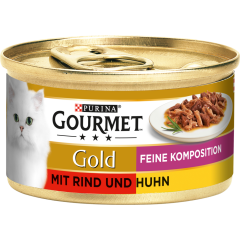 Purina Gourmet Gold Feine Komposition - mit Rind und Huhn 85 g 