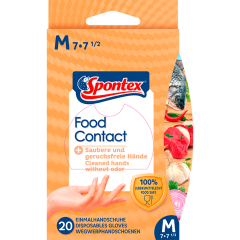 Spontex Food Contact Einmalhandschuhe Größe M 7-7,5 20 Stück 