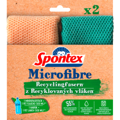 Spontex Mikrofasertuch Recyclingfasern 2 Stück 