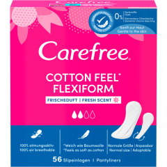 Carefree Cotton Feel Flexiform Frischeduft Slipeinlangen 56 Stück 
