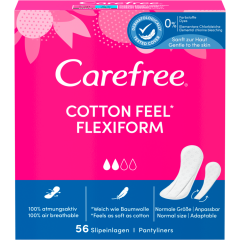 Carefree Cotton Feel Flexiform Slipeinlagen 56 Stück 