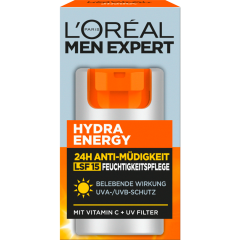 L'ORÉAL MEN EXPERT Hydra Energy 24H Anti-Müdigkeit Feuchtigkeitspflege LSF 15 50 ml 