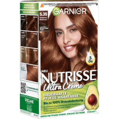 Garnier Nutrisse Creme Dauerhafte Pflege-Haarfarbe 5.35 goldenes rehbraun 