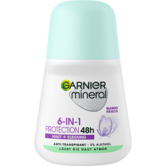 Garnier Mineral 6 in 1 Protection Haut + Kleidung Deo Roll-On 50 ml 