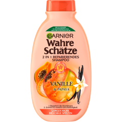 Garnier Wahre Schätze 2 in 1 Reparierendes Shampoo Vanille/Papaya 250 ml 