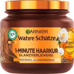 Garnier Wahre Schätze 1-Minute Haarkur glanzverleihend mit Arganöl und Cameliaöl 340 ml 