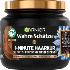 Garnier Wahre Schätze 1-Minute Haarkur mit Aktivkohle 340 ml 