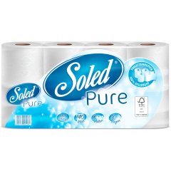 Soled Pure Toilettenpapier 3-lagig 8 x 140 Blatt 