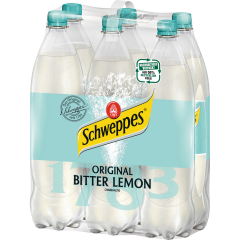 Schweppes Original Bitter Lemon 1,25 l - Klarsicht- / Packung 6 x          1.250L 