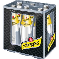 Schweppes Indian Tonic Water - Kiste 6 x 0,75 l 
