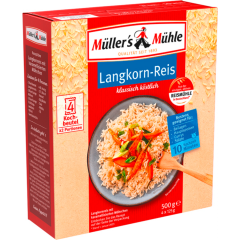 Müller´s Mühle Langkorn Parboiled Kochbeutel Reis 4 x 125 g 