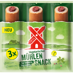 Rügenwalder Mühle Vegetarischer Mühlen Snack Typ Salami im Teigmantel 3 x 40 g 