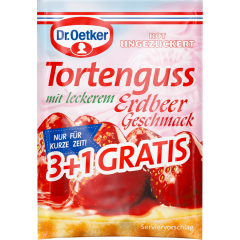 Dr.Oetker Tortenguss Erdbeer 3 + 1 Stück 