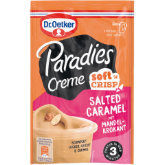 Dr.Oetker Paradies Creme soft'n Crisp Salted Caramel-Pudding mit Mandelkrokant 72 g 