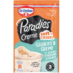 Dr.Oetker Paradies Creme soft'n Crisp Cookie & Creme-Pudding mit Stückchen 78 g 