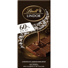 Lindt Lindor Tafel Dunkel 60 % Cacao 100 g 