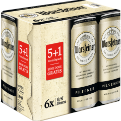 Warsteiner Premium Pilsener - 6-Pack 5 + 1 x 0,5 l 