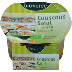 bio-verde Bio Couscous-Salat mit Linsen & Lauch 125 g 