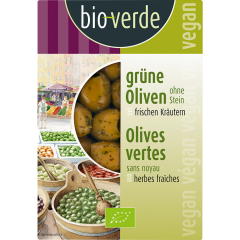 bio-verde Bio Grüne Oliven ohne Stein 150 g 