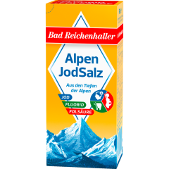 Bad Reichenhaller Alpen Jodsalz mit Fluorid + Folsäure 500 g 