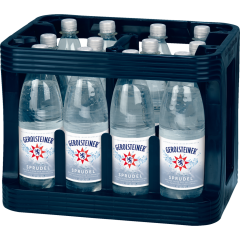 Gerolsteiner Mineralwasser Sprudel 1 l - Kiste 12 x          1.000L 